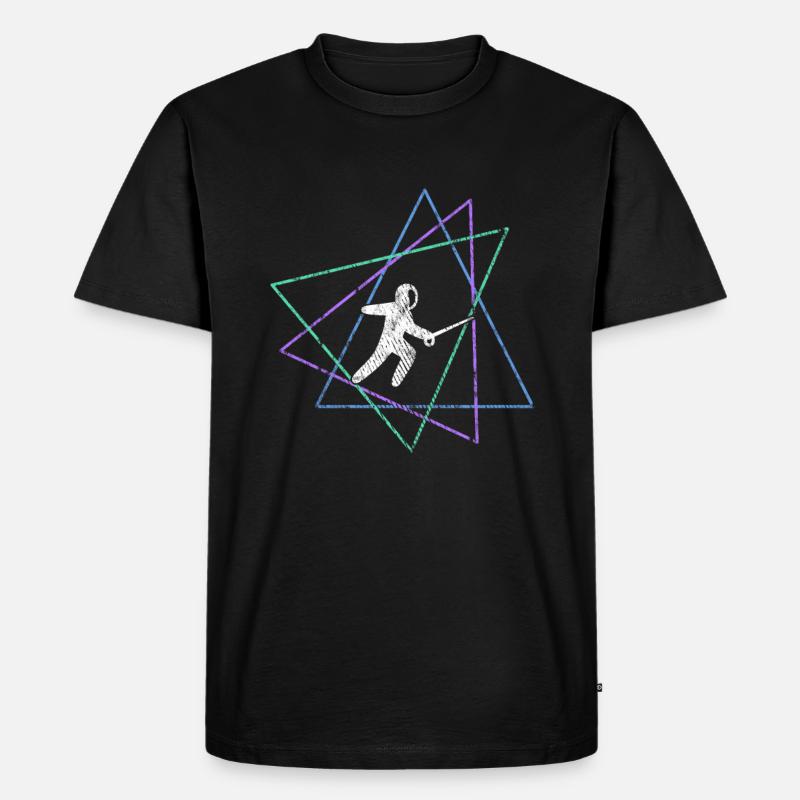Fechten - Männer Premium Bio T-Shirt - Schwarz