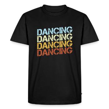 Dancing Retro - Men's Premium Organic T-Shirt - black - Front - Nico (187cm)