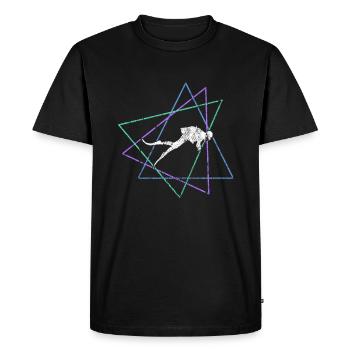 Plonger - T-shirt Premium bio Homme - noir - Devant - Nico (187cm)
