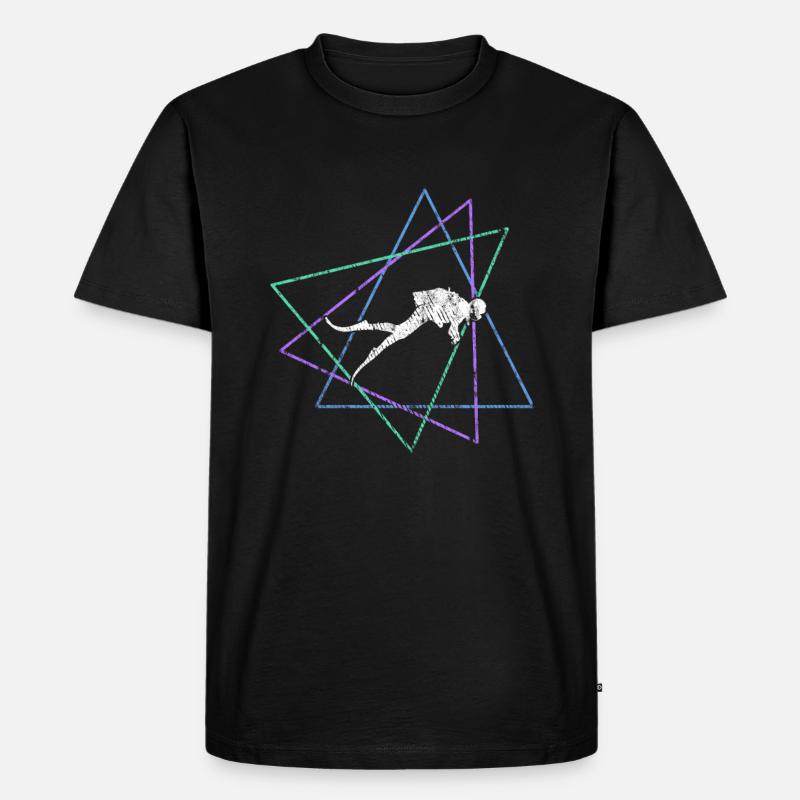 Tauchen - Männer Premium Bio T-Shirt - Schwarz