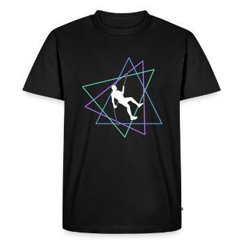 Grimper - T-shirt Premium bio Homme - noir - Devant - Nico (187cm)