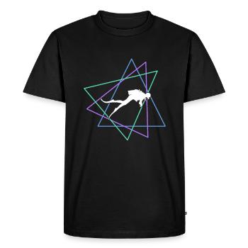 Plonger - T-shirt Premium bio Homme - noir - Devant - Nico (187cm)