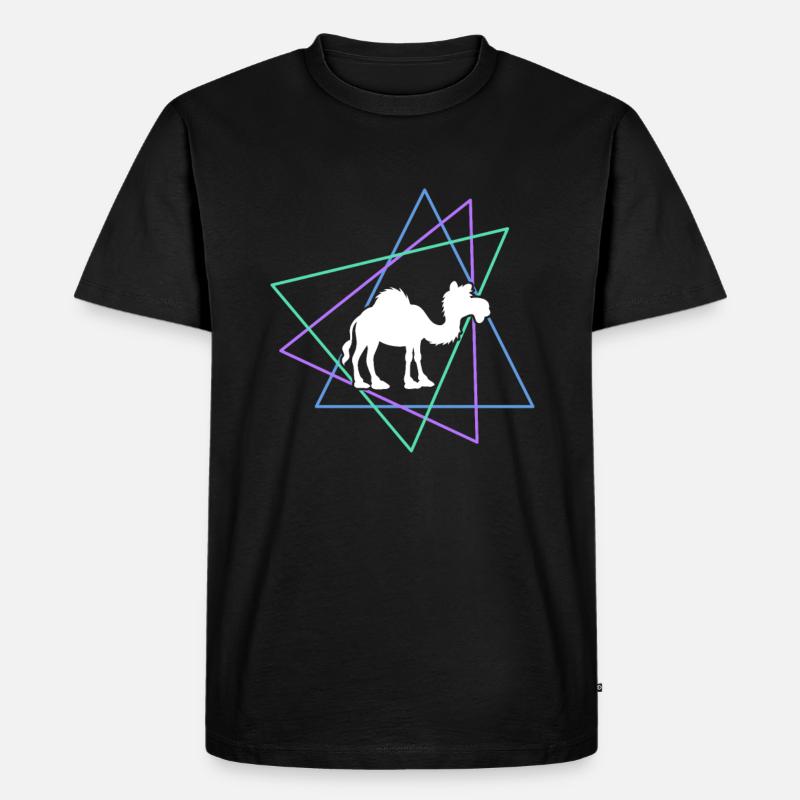 Dromedar - Männer Premium Bio T-Shirt - Schwarz
