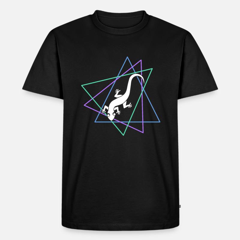 Eidechse - Männer Premium Bio T-Shirt - Schwarz