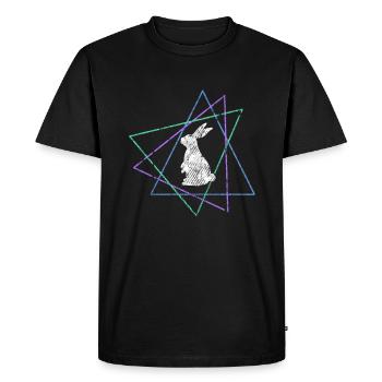 Lièvre - T-shirt Premium bio Homme - noir - Devant - Nico (187cm)