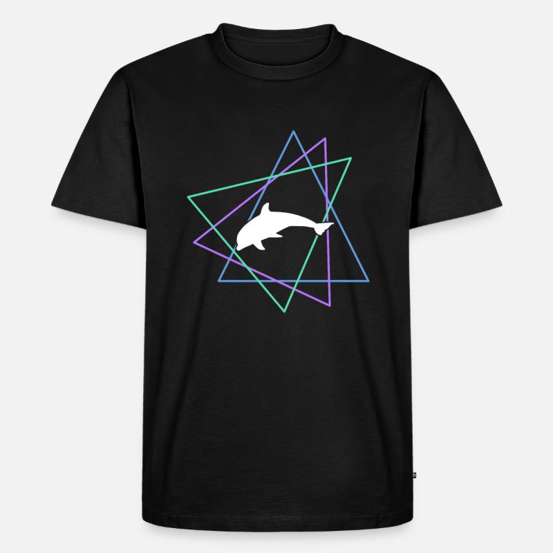 Delfin - Männer Premium Bio T-Shirt - Schwarz