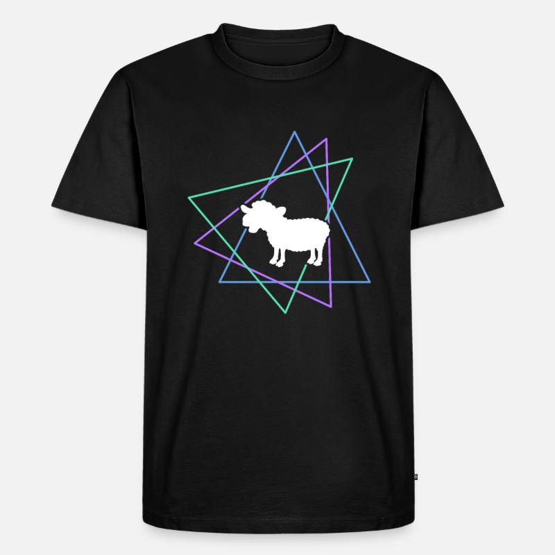 Schaf - Männer Premium Bio T-Shirt - Schwarz