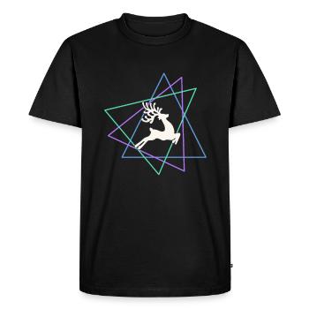 Élan - T-shirt Premium bio Homme - noir - Devant - Nico (187cm)
