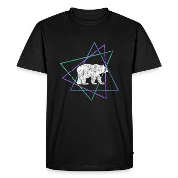 Bear - Men's Premium Organic T-Shirt - black - Front - Nico (187cm)