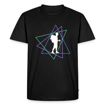 Wander - Men's Premium Organic T-Shirt - black - Front - Nico (187cm)