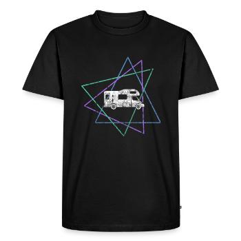 Campeur - T-shirt Premium bio Homme - noir - Devant - Nico (187cm)