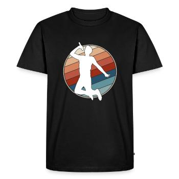 Chanter Rétro - T-shirt Premium bio Homme - noir - Devant - Nico (187cm)