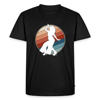 Chanteur Rétro - T-shirt Premium bio Homme - noir - Devant - Nico (187cm)