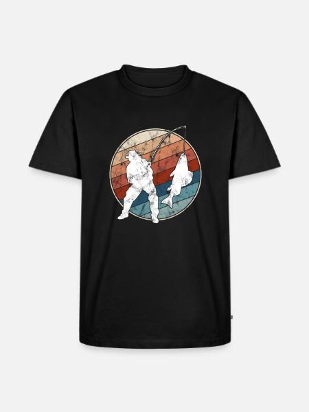 Fishing Retro - Men's Premium Organic T-Shirt - black