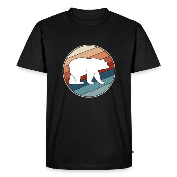 Bear retro - Men's Premium Organic T-Shirt - black - Front - Nico (187cm)