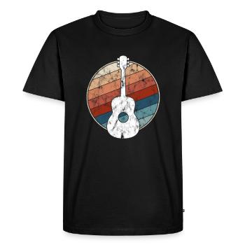 Guitare Rétro - T-shirt Premium bio Homme - noir - Devant - Nico (187cm)