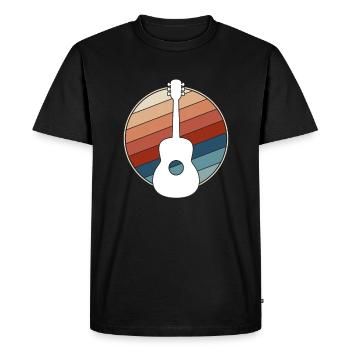 Guitare rétro - T-shirt Premium bio Homme - noir - Devant - Nico (187cm)