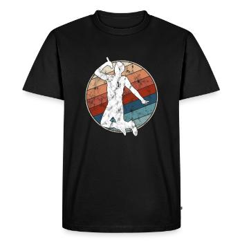 Chanter Rétro - T-shirt Premium bio Homme - noir - Devant - Nico (187cm)