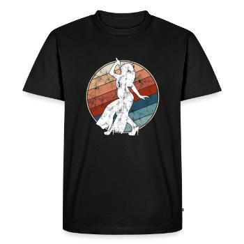 Chanteur Rétro - T-shirt Premium bio Homme - noir - Devant - Nico (187cm)