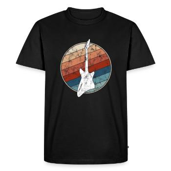 Rock retro - Men's Premium Organic T-Shirt - black - Front - Nico (187cm)