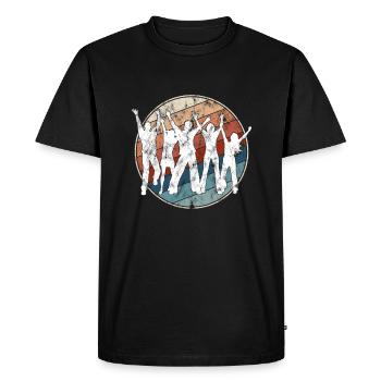 Dancing Retro - Men's Premium Organic T-Shirt - black - Front - Nico (187cm)