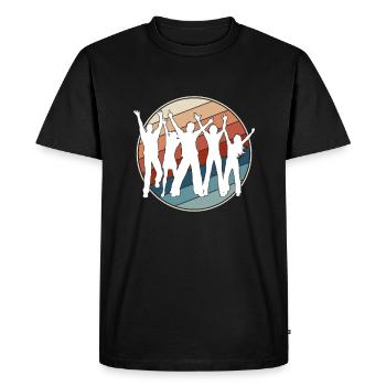 Dancing Retro - Men's Premium Organic T-Shirt - black - Front - Nico (187cm)