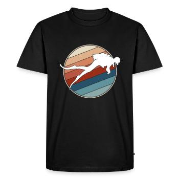 Diving Retro - Men's Premium Organic T-Shirt - black - Front - Nico (187cm)