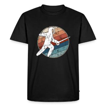 Fencing Retro - Men's Premium Organic T-Shirt - black - Front - Nico (187cm)