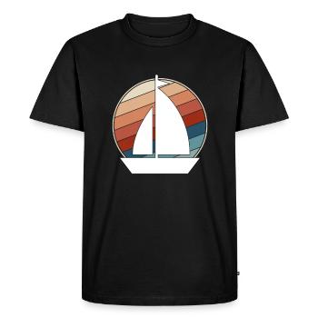 Rétro de la voile - T-shirt Premium bio Homme - noir - Devant - Nico (187cm)