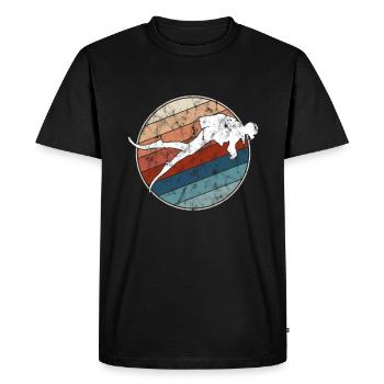 Diving Retro - Men's Premium Organic T-Shirt - black - Front - Nico (187cm)