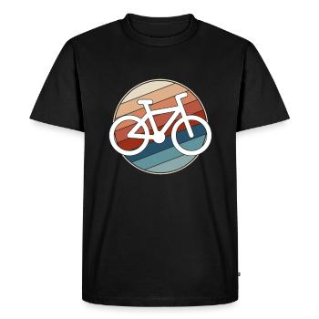 Bicycle Retro - Men's Premium Organic T-Shirt - black - Front - Nico (187cm)