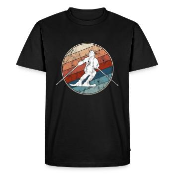 Ski Retro - Men's Premium Organic T-Shirt - black - Front - Nico (187cm)