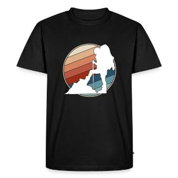 Mountaineering retro - Men's Premium Organic T-Shirt - black - Front - Nico (187cm)