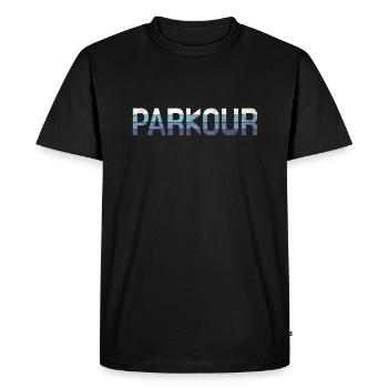 Parkour - T-shirt Premium bio Homme - noir - Devant - Nico (187cm)