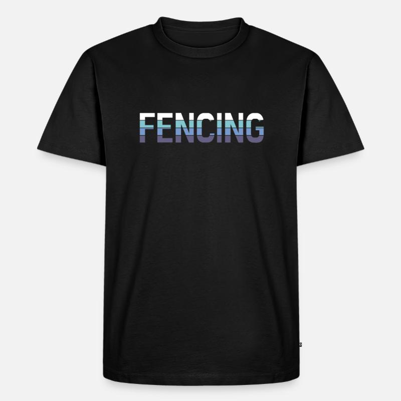 Fechten - Männer Premium Bio T-Shirt - Schwarz