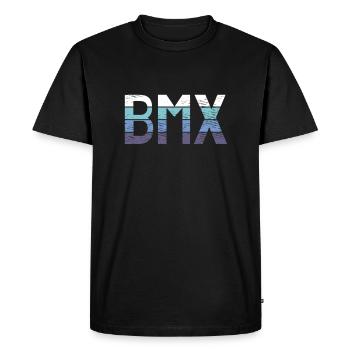 Le BMX - T-shirt Premium bio Homme - noir - Devant - Nico (187cm)