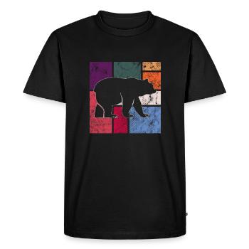 Bear - Men's Premium Organic T-Shirt - black - Front - Nico (187cm)