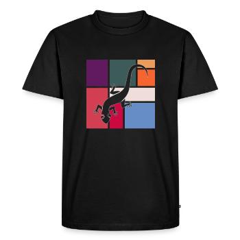 Lézard - T-shirt Premium bio Homme - noir - Devant - Nico (187cm)