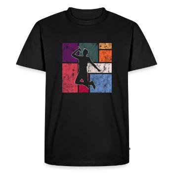 Sing - Men's Premium Organic T-Shirt - black - Front - Nico (187cm)