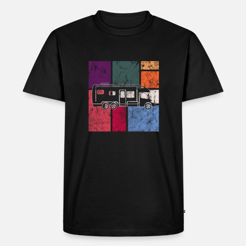 Camping - Männer Premium Bio T-Shirt - Schwarz