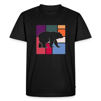 Bear - Men's Premium Organic T-Shirt - black - Front - Nico (187cm)