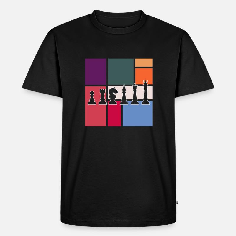 Schach - Männer Premium Bio T-Shirt - Schwarz