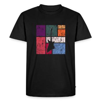 EGitarre - T-shirt Premium bio Homme - noir - Devant - Nico (187cm)