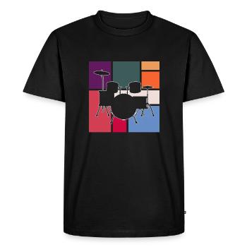 Percussion - Men's Premium Organic T-Shirt - black - Front - Nico (187cm)