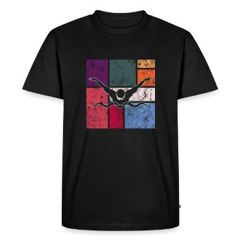 Nager - T-shirt Premium bio Homme - noir - Devant - Nico (187cm)