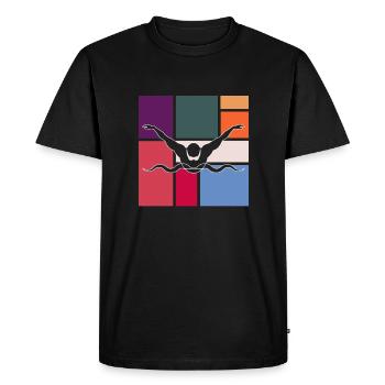 Nager - T-shirt Premium bio Homme - noir - Devant - Nico (187cm)