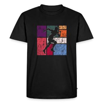 Faire du jogging - T-shirt Premium bio Homme - noir - Devant - Nico (187cm)