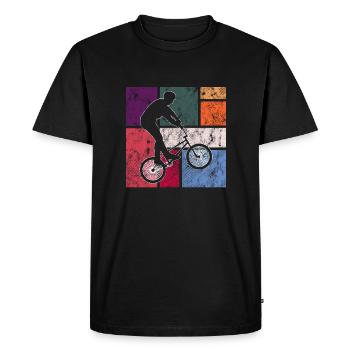 Le BMX - T-shirt Premium bio Homme - noir - Devant - Nico (187cm)