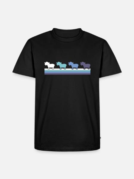 Schaf - Männer Premium Bio T-Shirt - Schwarz