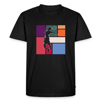 Volant - T-shirt Premium bio Homme - noir - Devant - Nico (187cm)